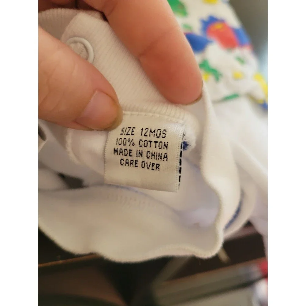 Vintage Precious Beginning Baby Neon Dinosaurs One piece unisex Onesie